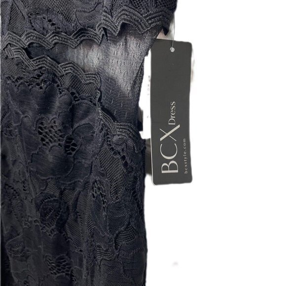 BCX Junior's Black All-Over Lace Mesh Sheer Illusion Bodycon Dress Size 11 - Picture 5 of 8